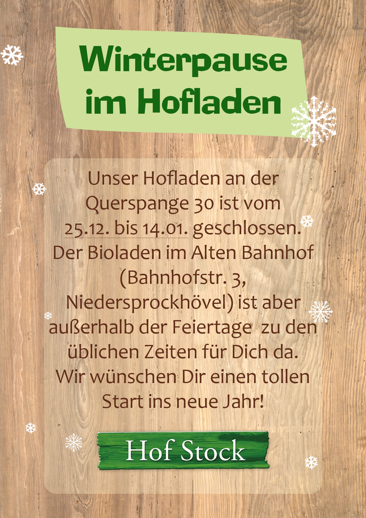 Hof Stock Dein Bioladen in Sprockhövel